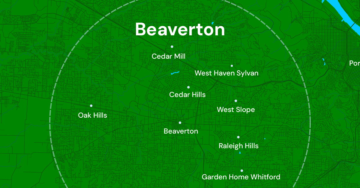 Beaverton, Oregon map