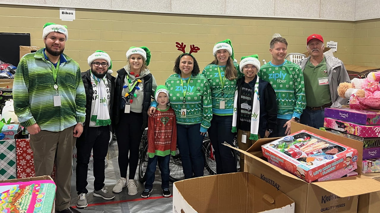 Jenn Harvey working with Toys for Tots