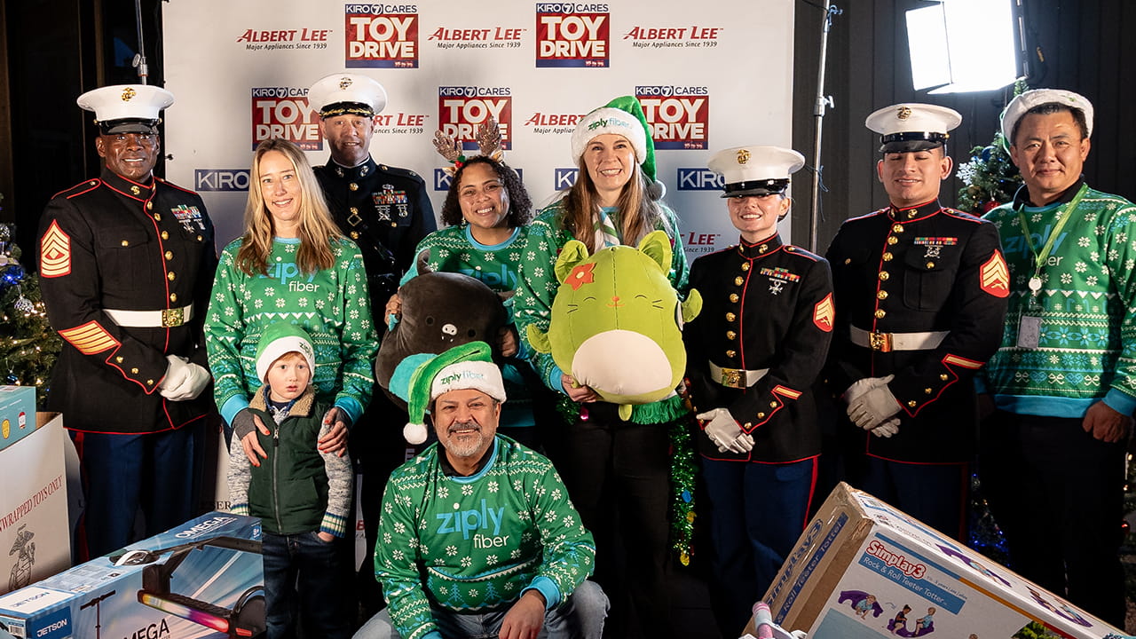 Perfecto Puentes working with Toys for Tots