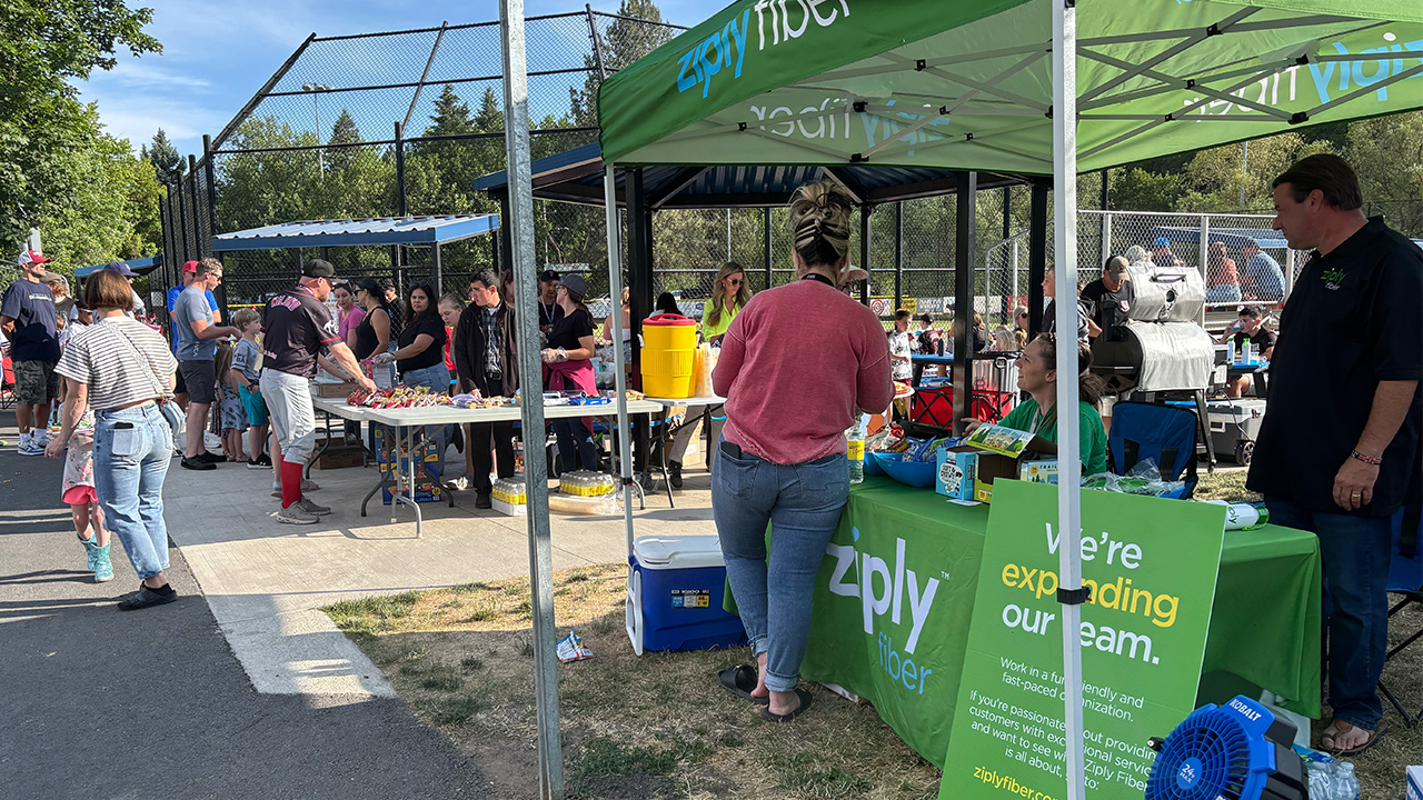 Ziply Fiber sponsor booth