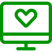 computer with heart