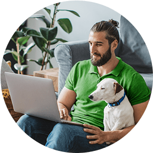 Person checking new address to see if Ziply Fiber is available 