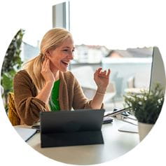 Join video conferences from any room in the house 